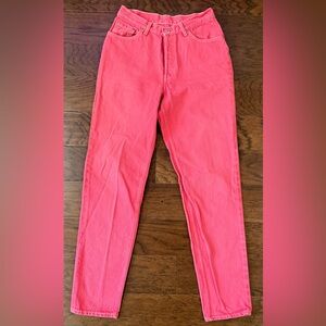 Vintage Levi’s 501 Womens Jeans 27x31(11 M) Tapered Pink Jeans USA Button Fly 92